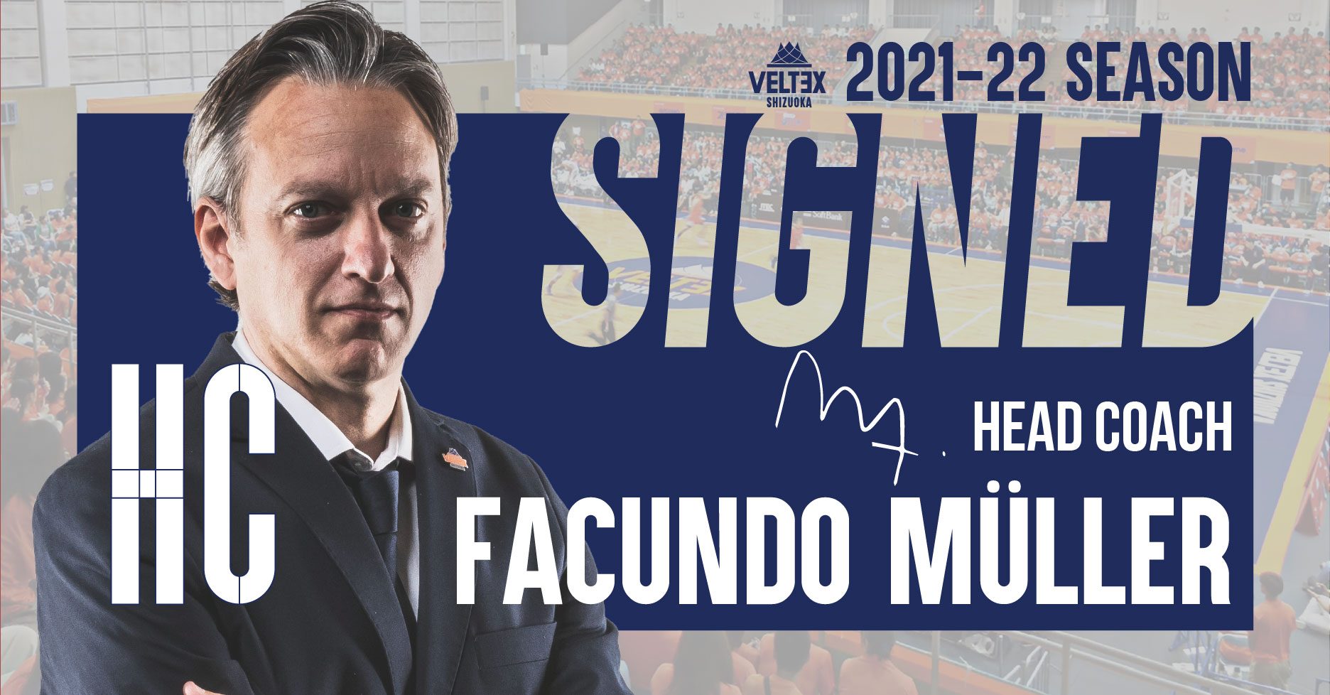 ファクンド・ミュラーHC契約継続のお知らせ ベルテックス静岡 プロバスケットボールチームVELTEX静岡